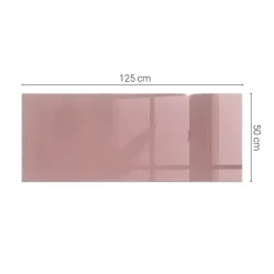 Tulup - Kachel Vloerplaat - Rechthoekig - Kleur Roze - 125x50 Cm - Plaat Onder Houtkachel