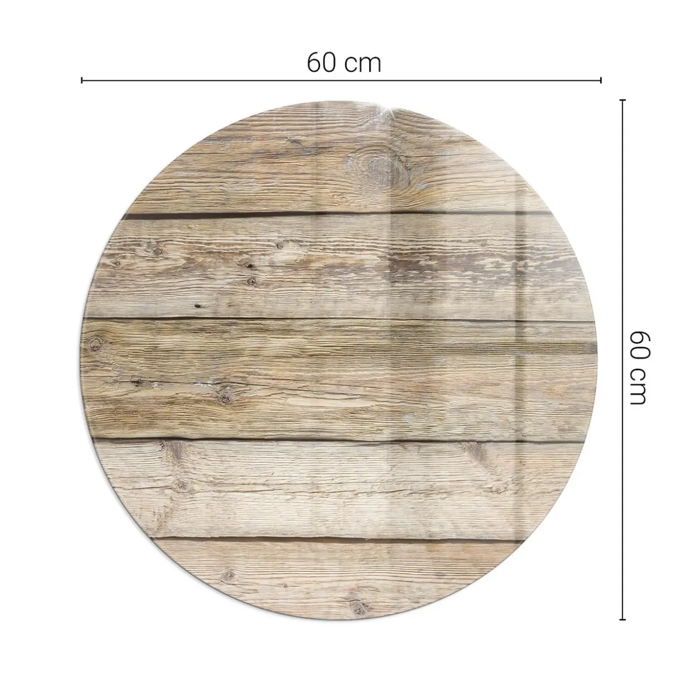 Tulup - Kachel Vloerplaat - Ronde - Beige - 60 Cm - Plaat Onder Houtkachel