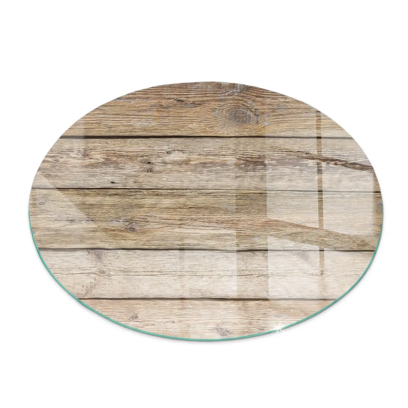 Tulup - Kachel Vloerplaat - Ronde - Beige - 60 Cm - Plaat Onder Houtkachel