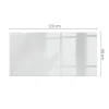 Tulup - Keukentafel - Ronde - Beige - 120x60 Cm - Glazen Tafelblad - Bureaublad