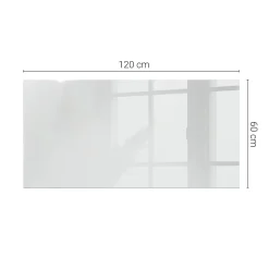 Tulup - Keukentafel - Ronde - Beige - 120x60 Cm - Glazen Tafelblad - Bureaublad