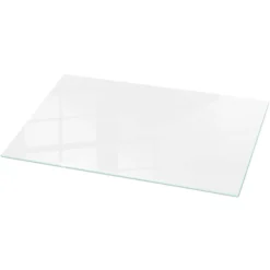 Tulup - Keukentafel - Ronde - Beige - 120x60 Cm - Glazen Tafelblad - Bureaublad
