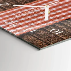 Tulup - Moderne Glazen Wandklok - Rechthoekige Verticaal - Zeezout - Veelkleurig - 30x60 Cm