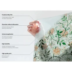Tulup - Plakfolie Op Raam - Groene Symmetrie - Groene - 100x146 Cm - Raamfolie Anti Inkijk