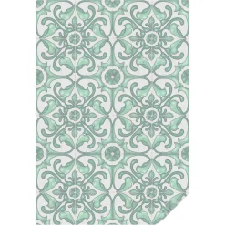 Tulup - Plakfolie Op Raam - Groene Symmetrie - Groene - 100x146 Cm - Raamfolie Anti Inkijk