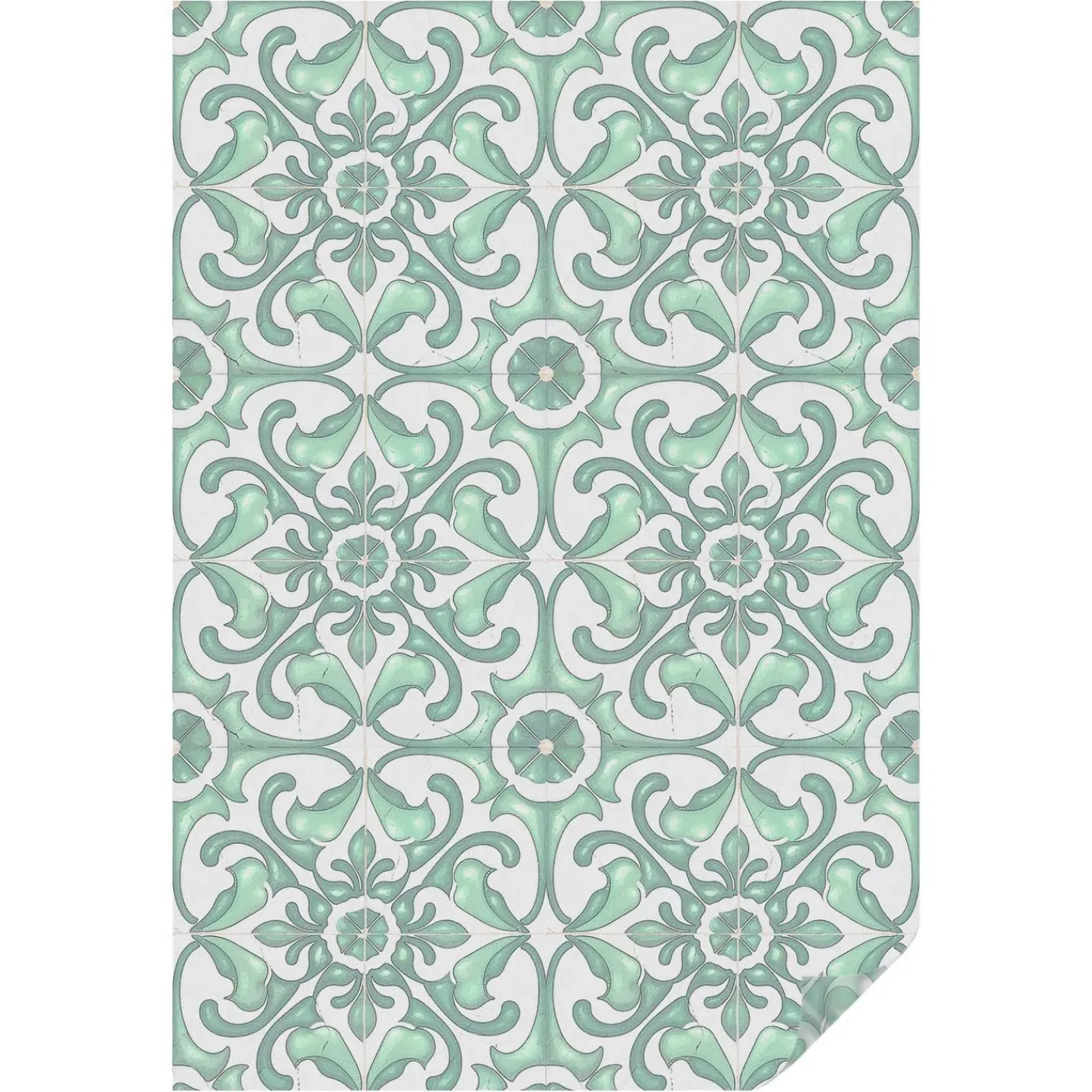 Tulup - Plakfolie Op Raam - Groene Symmetrie - Groene - 100x146 Cm - Raamfolie Anti Inkijk