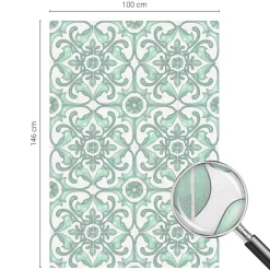 Tulup - Plakfolie Op Raam - Groene Symmetrie - Groene - 100x146 Cm - Raamfolie Anti Inkijk