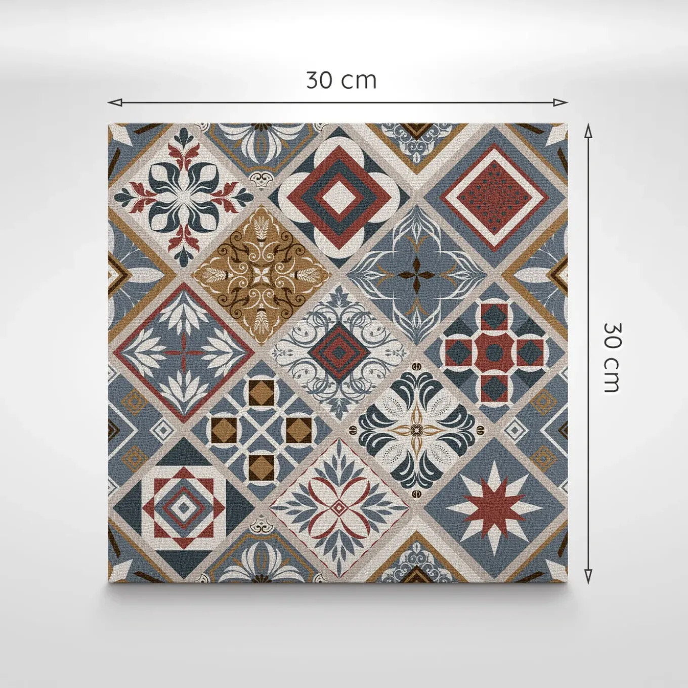 Tulup - Plaktegels Vloer - Mandala - Veelkleurig - Verpakking Van 9 St. 30x30 Cm - Vinyl Tegels