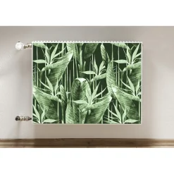Tulup - Radiator Afdekmat - Donkere Bladeren - Blauw - 110x60 Cm - Magnetische Radiatormat