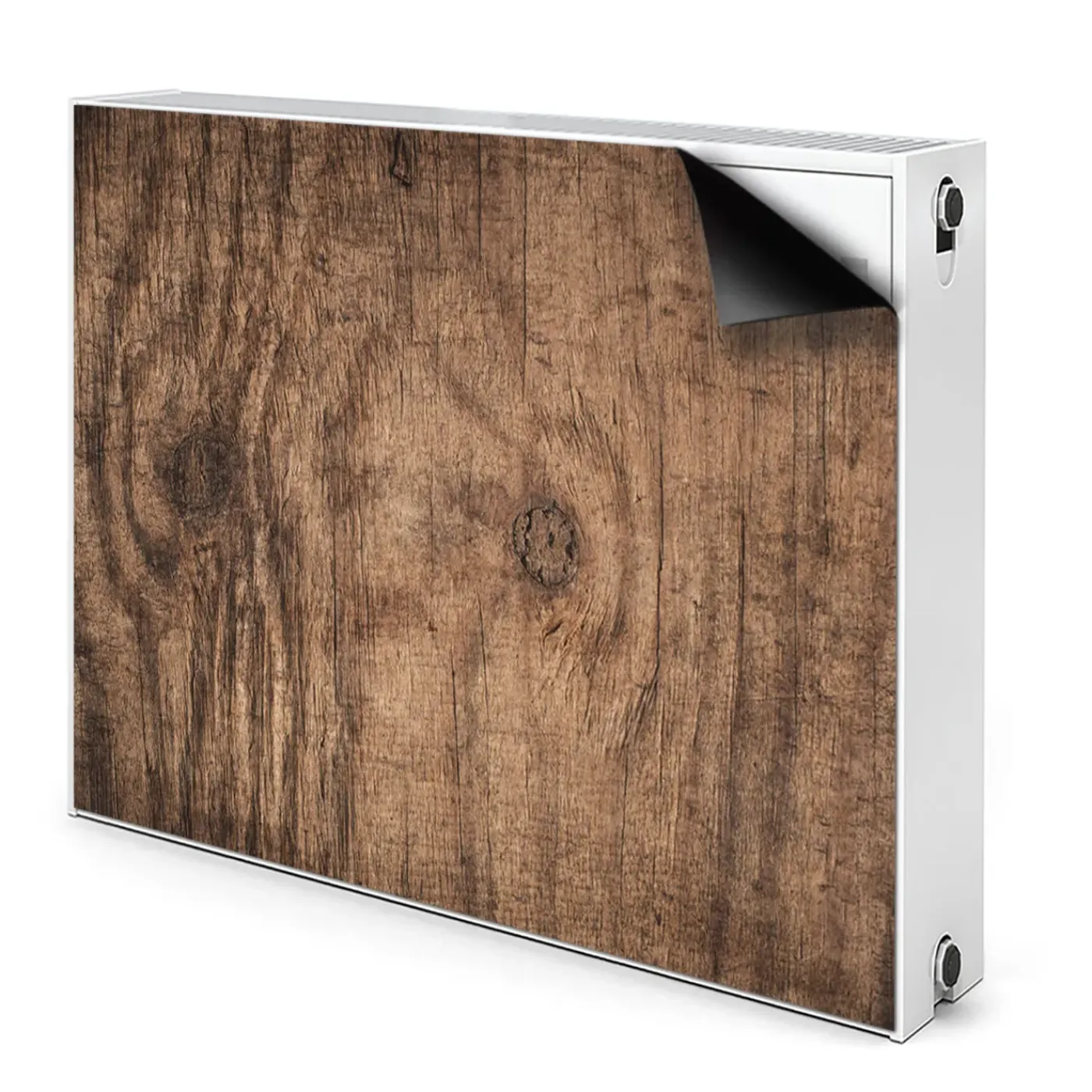Tulup - Radiator Afdekmat - Oud Hout - Zwart - 100x60 Cm - Magnetische Radiatormat