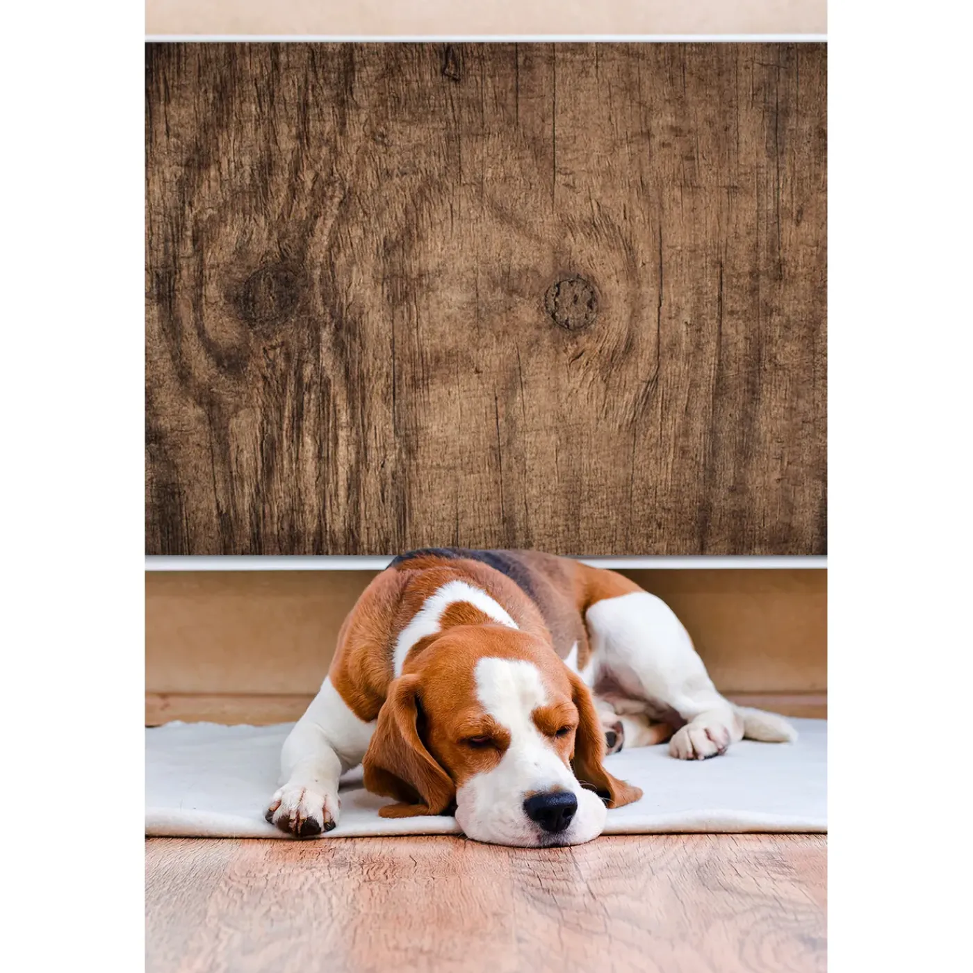 Tulup - Radiator Afdekmat - Oud Hout - Zwart - 100x60 Cm - Magnetische Radiatormat