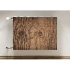 Tulup - Radiator Afdekmat - Oud Hout - Zwart - 100x60 Cm - Magnetische Radiatormat