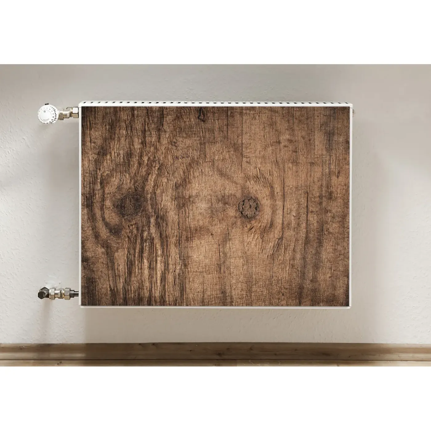 Tulup - Radiator Afdekmat - Oud Hout - Zwart - 100x60 Cm - Magnetische Radiatormat