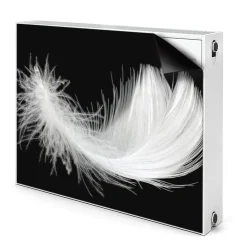 Tulup - Radiator Afdekmat - Witte Veer - Groene - 100x60 Cm - Magnetische Radiatormat