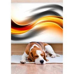 Tulup - Radiator Folie Magnetisch - Abstractie - Blauw - 100x60 Cm - Radiatormat