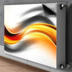 Tulup - Radiator Folie Magnetisch - Abstractie - Blauw - 100x60 Cm - Radiatormat