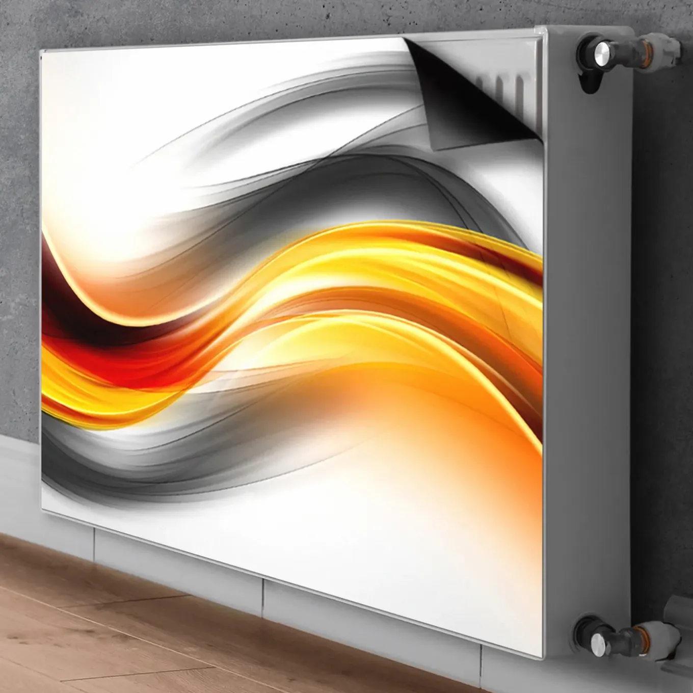 Tulup - Radiator Folie Magnetisch - Abstractie - Blauw - 100x60 Cm - Radiatormat