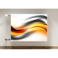 Tulup - Radiator Folie Magnetisch - Abstractie - Blauw - 100x60 Cm - Radiatormat