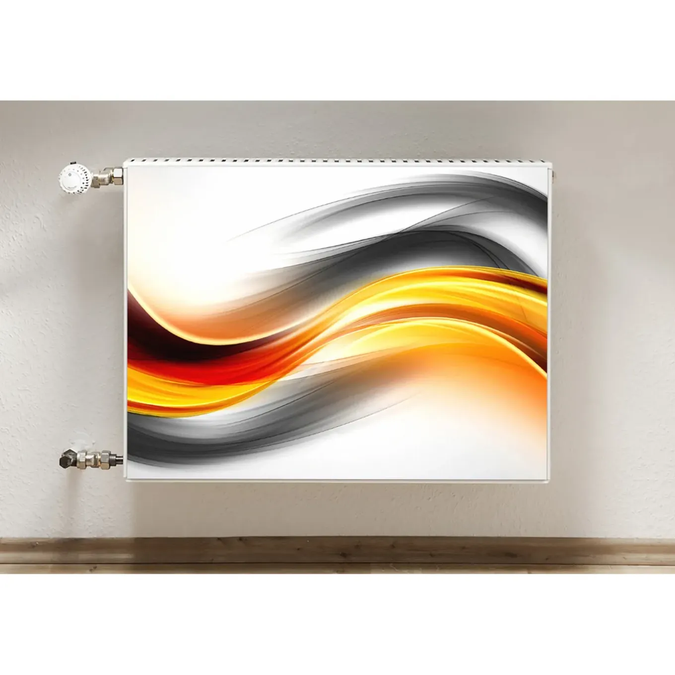 Tulup - Radiator Folie Magnetisch - Abstractie - Blauw - 100x60 Cm - Radiatormat