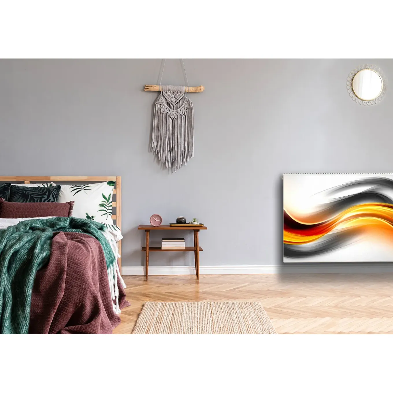 Tulup - Radiator Folie Magnetisch - Abstractie - Blauw - 100x60 Cm - Radiatormat