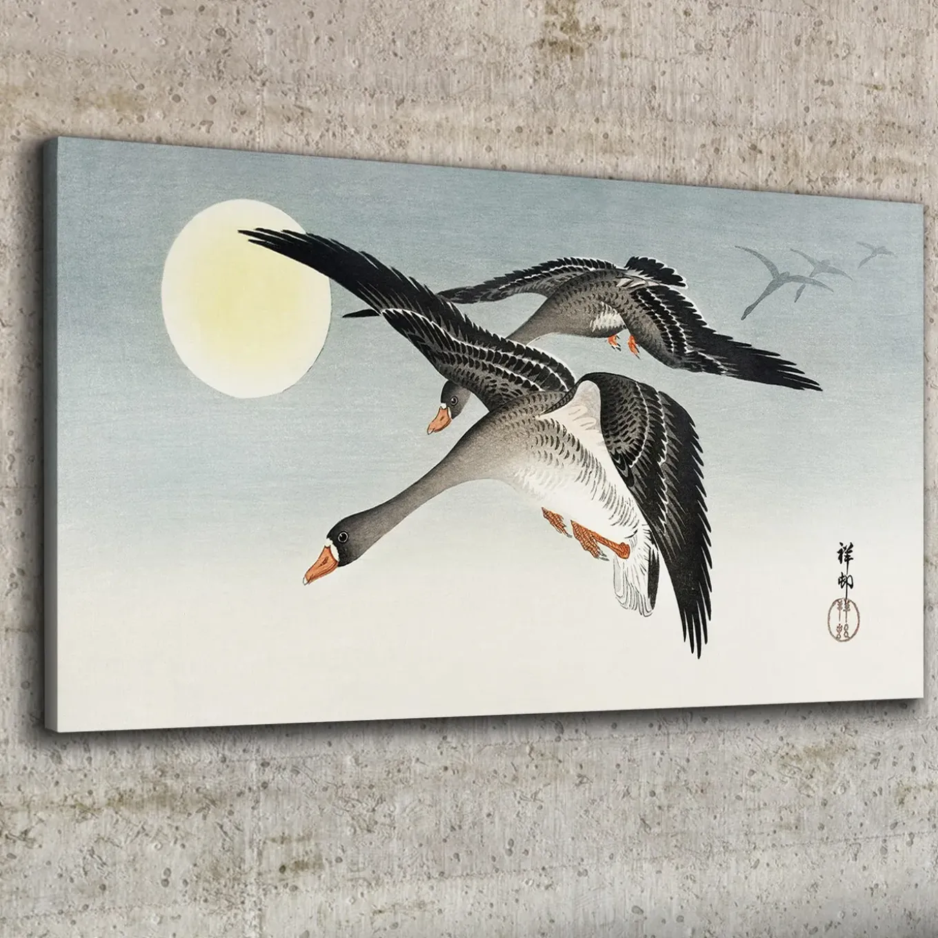 Tulup - Schilderij Canvas - Vogels In De Lucht - Veelkleurig - 100x50 Cm - Canvas Doek Foto