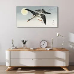 Tulup - Schilderij Canvas - Vogels In De Lucht - Veelkleurig - 100x50 Cm - Canvas Doek Foto