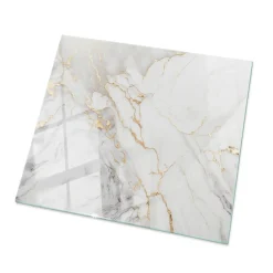 Tulup - Tafelblad Glas - Rechthoek - Zwart - 60x60 Cm - Glasplaat - Bureaublad