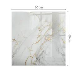 Tulup - Tafelblad Glas - Rechthoek - Zwart - 60x60 Cm - Glasplaat - Bureaublad