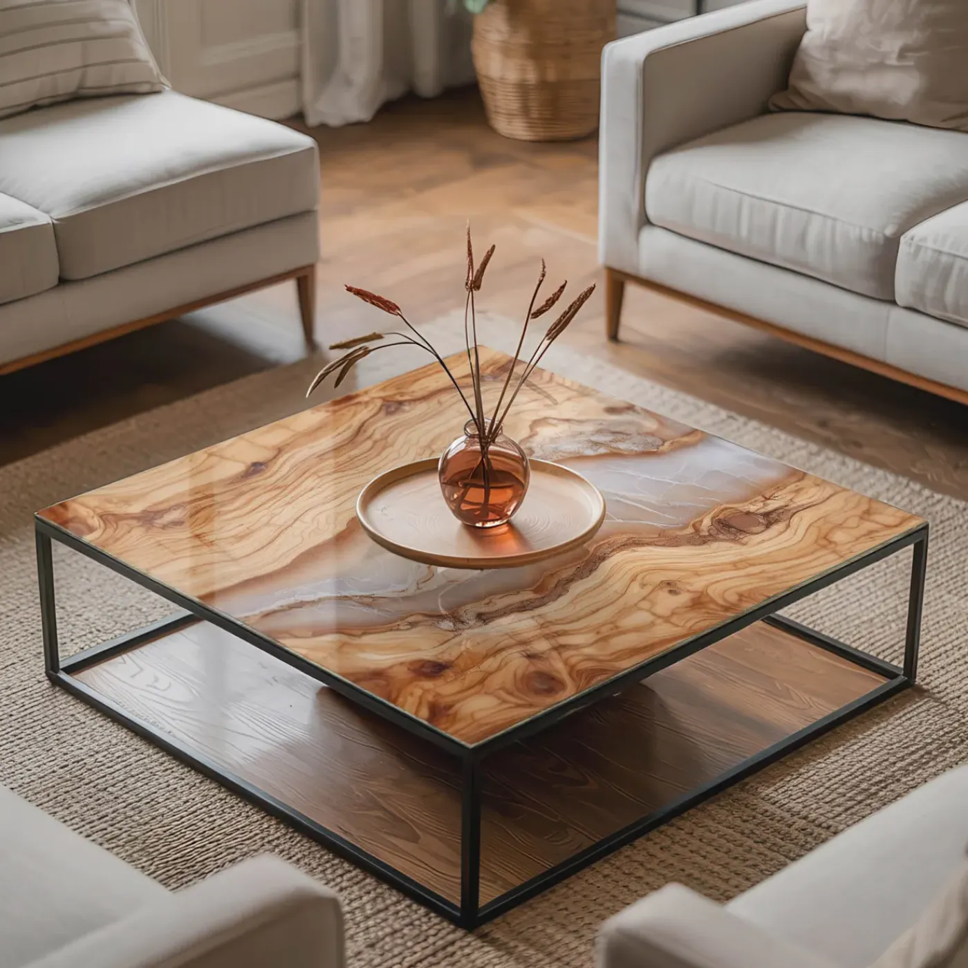 Tulup - Tafelblad - Rechthoek - Grijs - 60x60 Cm - Glasplaat - Bureaublad