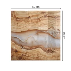 Tulup - Tafelblad - Rechthoek - Grijs - 60x60 Cm - Glasplaat - Bureaublad