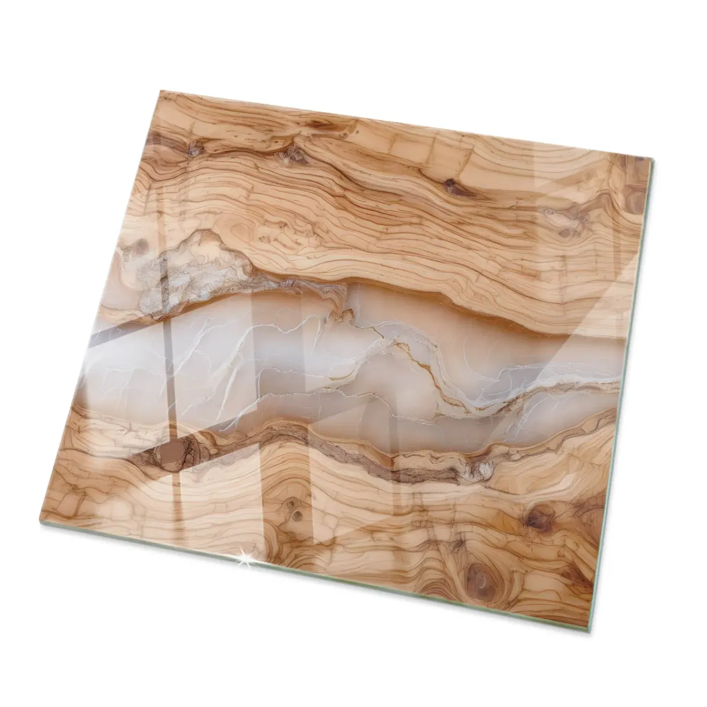 Tulup - Tafelblad - Rechthoek - Grijs - 60x60 Cm - Glasplaat - Bureaublad