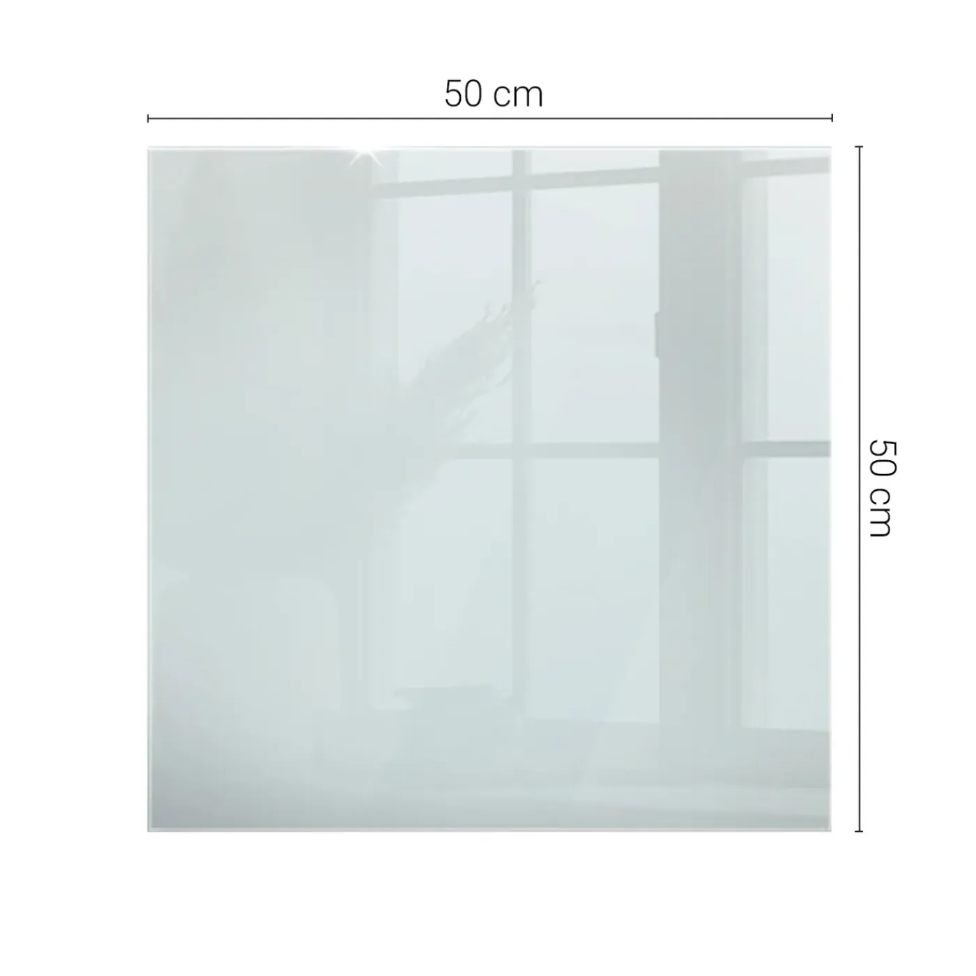 Tulup - Tafelblad - Rechthoek - Transparant - 50x50 Cm - Glasplaat - Bureaublad