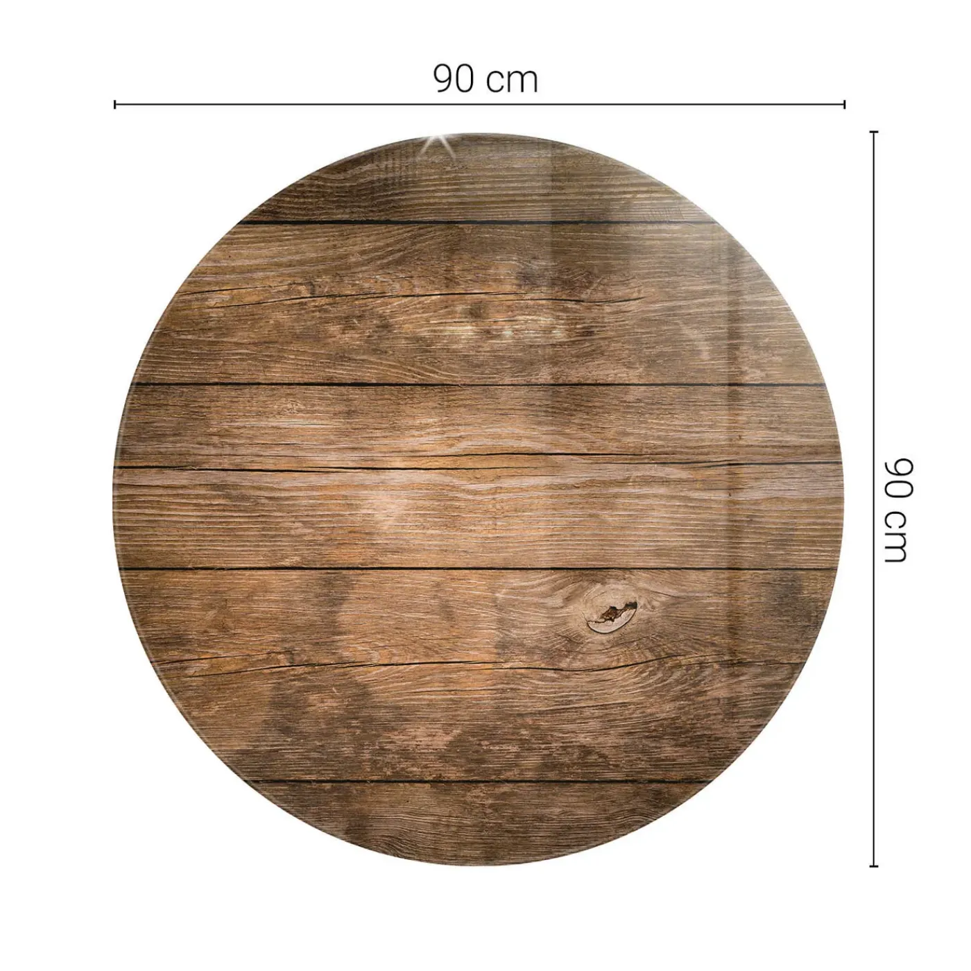 Tulup - Tafelblad Rechthoek - Vierkant - Zwart - 90 Cm - Glasplaat - Bureaublad