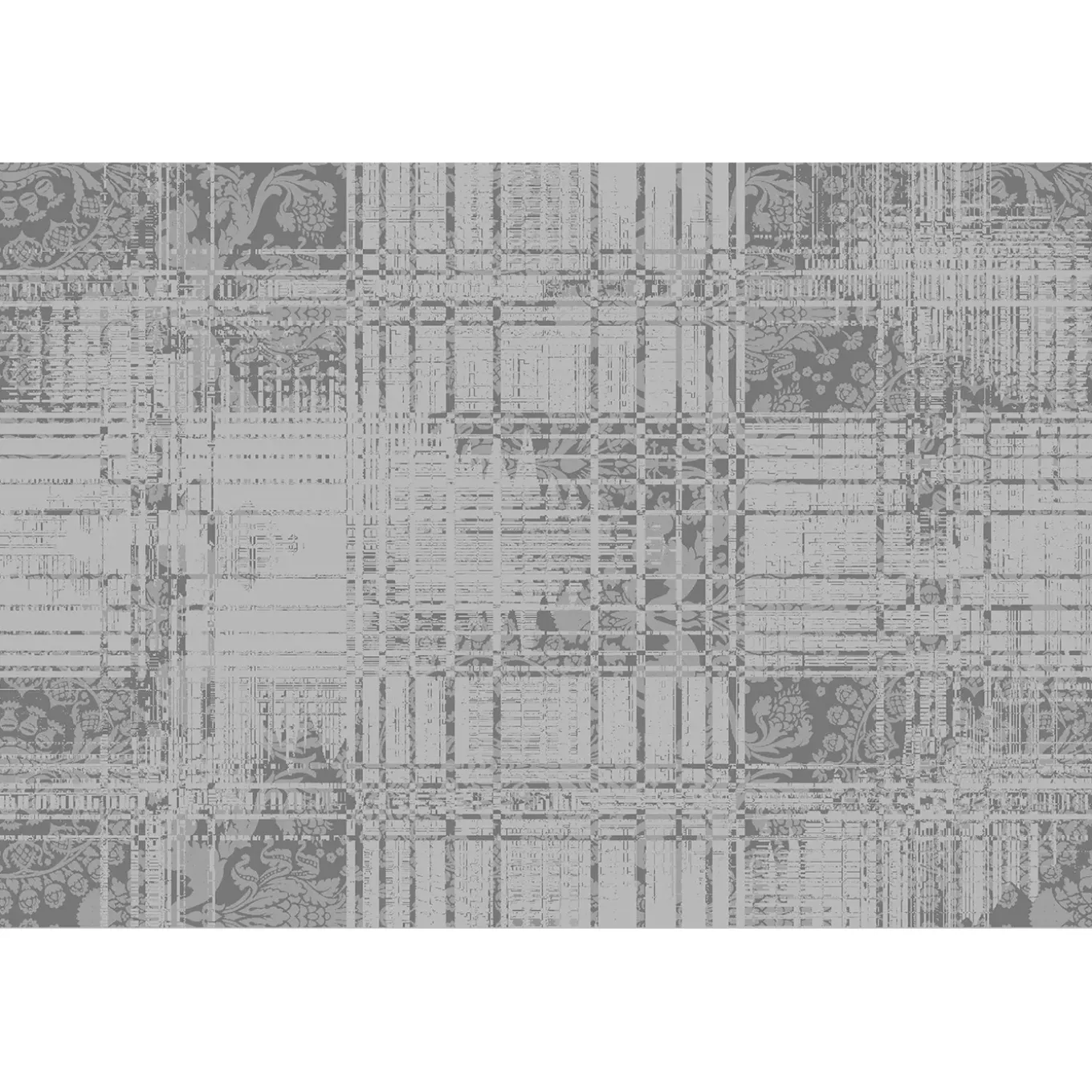 Tulup - Tapijt Buiten - Grijze Mozaïek - Wit - 60x90 Cm - Buitenkleed Balkon
