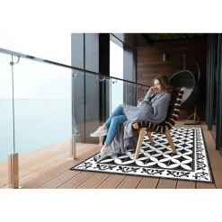 Tulup - Tapijt Buiten - Spaanse Tegels - Grijs - 150x225 Cm - Buitenkleed Balkon