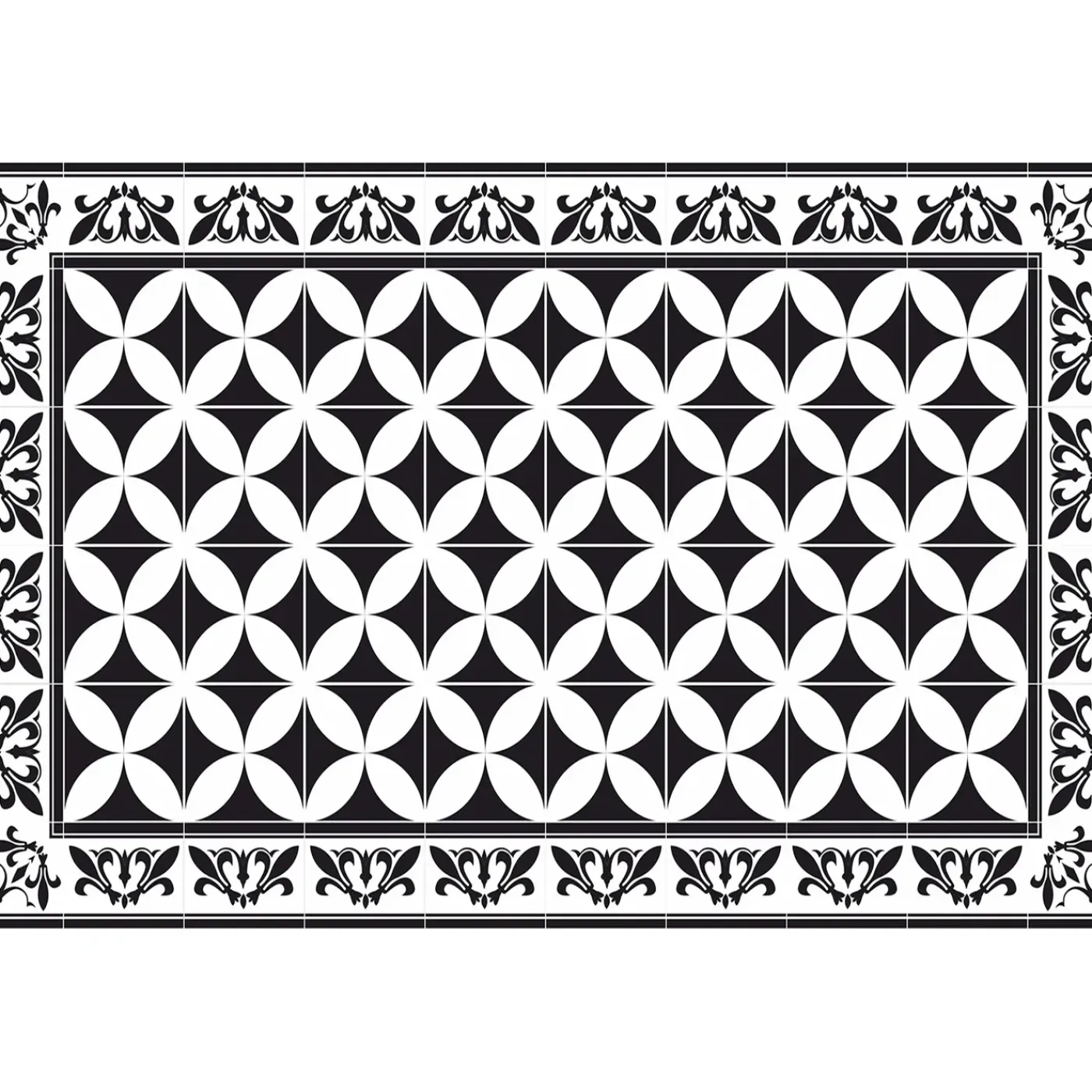 Tulup - Tapijt Buiten - Spaanse Tegels - Grijs - 150x225 Cm - Buitenkleed Balkon