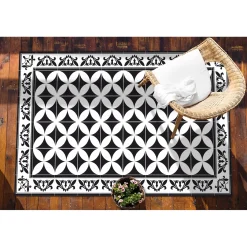 Tulup - Tapijt Buiten - Spaanse Tegels - Grijs - 150x225 Cm - Buitenkleed Balkon