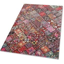 Tulup - Tapijt Voor Buiten - Patchwork Mozaïek - Rood - 60x90 Cm - Buiten Tapijt