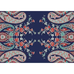 Tulup - Tapijt Voor Buiten - Perzische Stijl - Blauw - 60x90 Cm - Buiten Tapijt