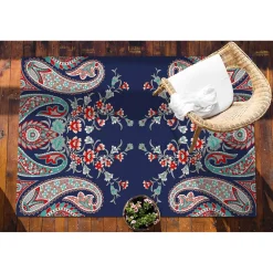 Tulup - Tapijt Voor Buiten - Perzische Stijl - Blauw - 60x90 Cm - Buiten Tapijt