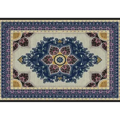 Tulup - Terras Tapijt - Turkse Stijl - Blauw - 60x90 Cm - Tapijt Buiten