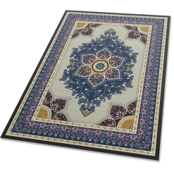 Tulup - Terras Tapijt - Turkse Stijl - Blauw - 60x90 Cm - Tapijt Buiten