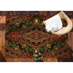 Tulup - Tuinkleed - Plantenpatronen - Zwart - 150x225 Cm - Buitenkleed