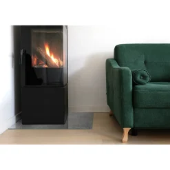 Tulup - Vloerplaat Openhaard - Rechthoekig - Grijs - 60x40 Cm - Onderplaat Kachel