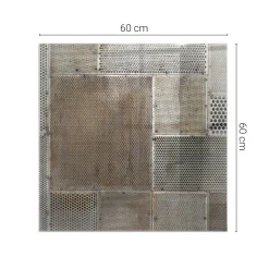Tulup - Vloerplaat Voor Houtkachel - Vierkant - Beige - 60x60 Cm - Onderplaat Kachel