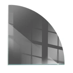 Tulup - Vloerplaat Voor Houtkachel - Kwartcirkel - Grijs - 100x100 Cm - Plaat Voor Onder Kachel