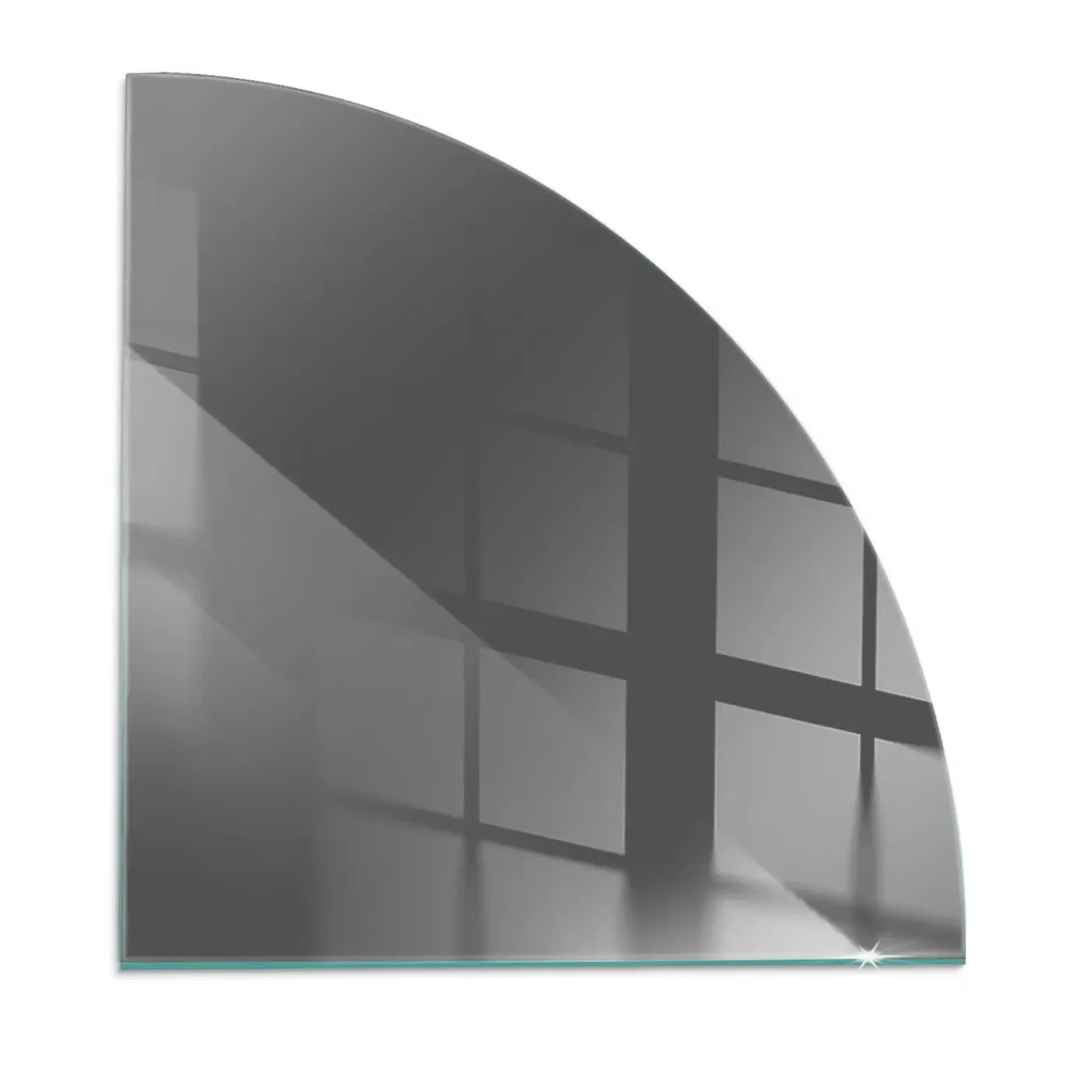 Tulup - Vloerplaat Voor Houtkachel - Kwartcirkel - Grijs - 100x100 Cm - Plaat Voor Onder Kachel