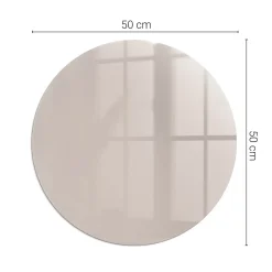 Tulup - Vloerplaat Voor Houtkachel - Ronde - Beige - 50 Cm - Onderplaat Kachel