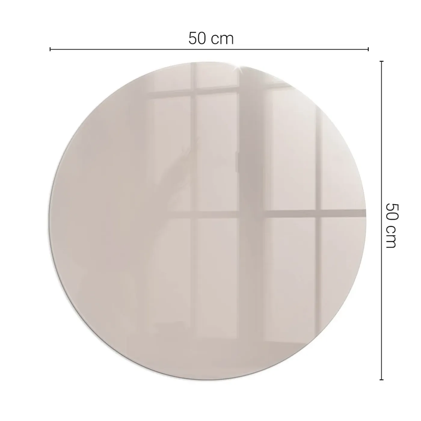 Tulup - Vloerplaat Voor Houtkachel - Ronde - Beige - 50 Cm - Onderplaat Kachel