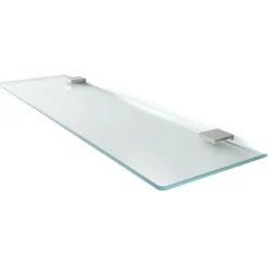 Tulup - Wandplank Van Helder Glas Voor De Badkamer - Halfitransparant - 90x13 Cm - Melkglas Effect